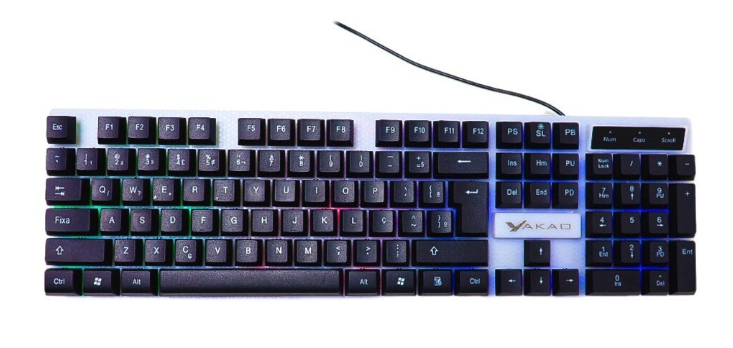 Kit Teclado + Mouse USB Gamer Yakao Preto com Led T350