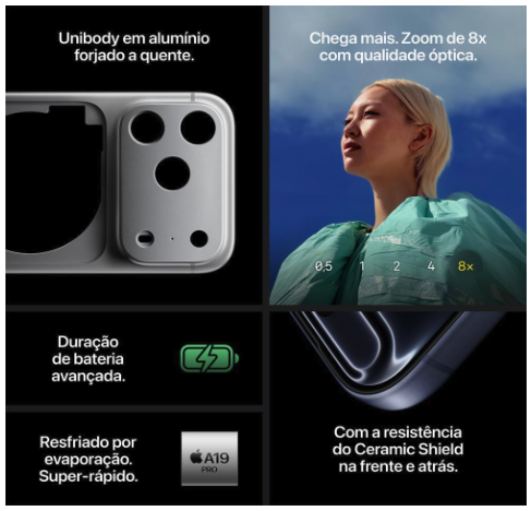 Apple iPhone 17 Pro 256 GB Laranja Cósmico 5G