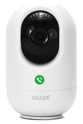 Câmera Wi-Fi Full HD Interna Inteligente Giratória Botão de Chamada Ekaza EKGDT4117B