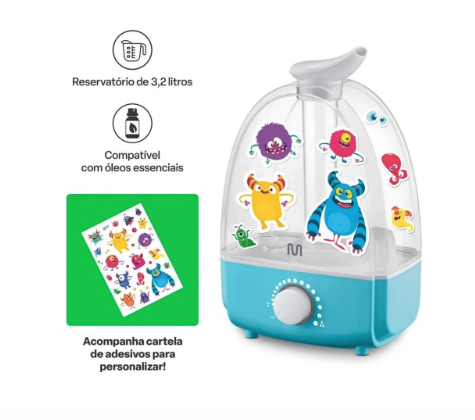 Umidificador de Ar Multilaser Ar Clear  Bivolt 3,2 Litros Branco - HC167