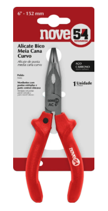 Alicate de Bico Meia Cana Curvo 6" Nove54 3662160006