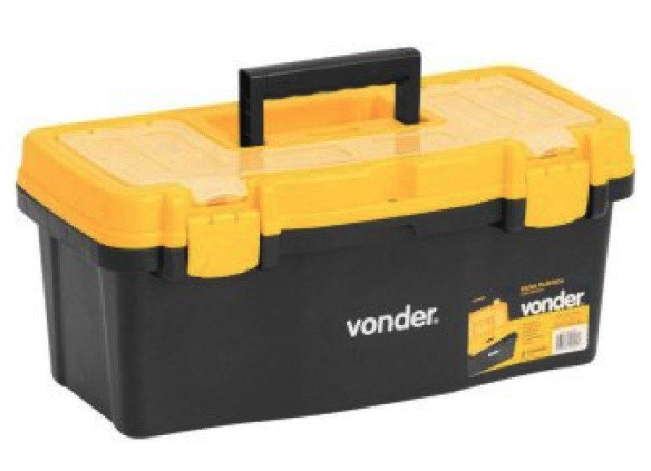 Caixa Para Ferramentas Plástica 40,5 cm x 20,0 cm x 18,0 cm CPV 0405 VONDER 6105405000