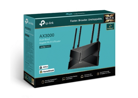 Roteador Wireless Tp-Link AX3000 Gigabit Dual Band Mesh Wi-Fi 6 com 4 Antenas ARCHER AX53