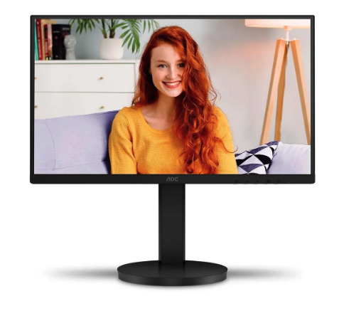 Monitor AOC 22B3HMF Tela 21,5 LED IPS Preto com Ajuste de Altura VGA/HDMI