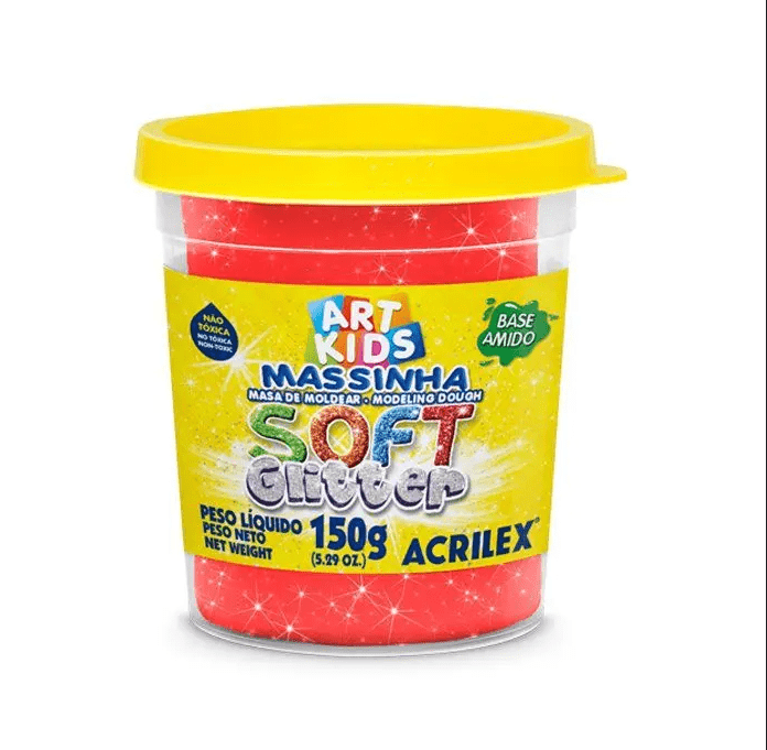 Massa de Modelar Acrilex Soft GLITTER 150 GR