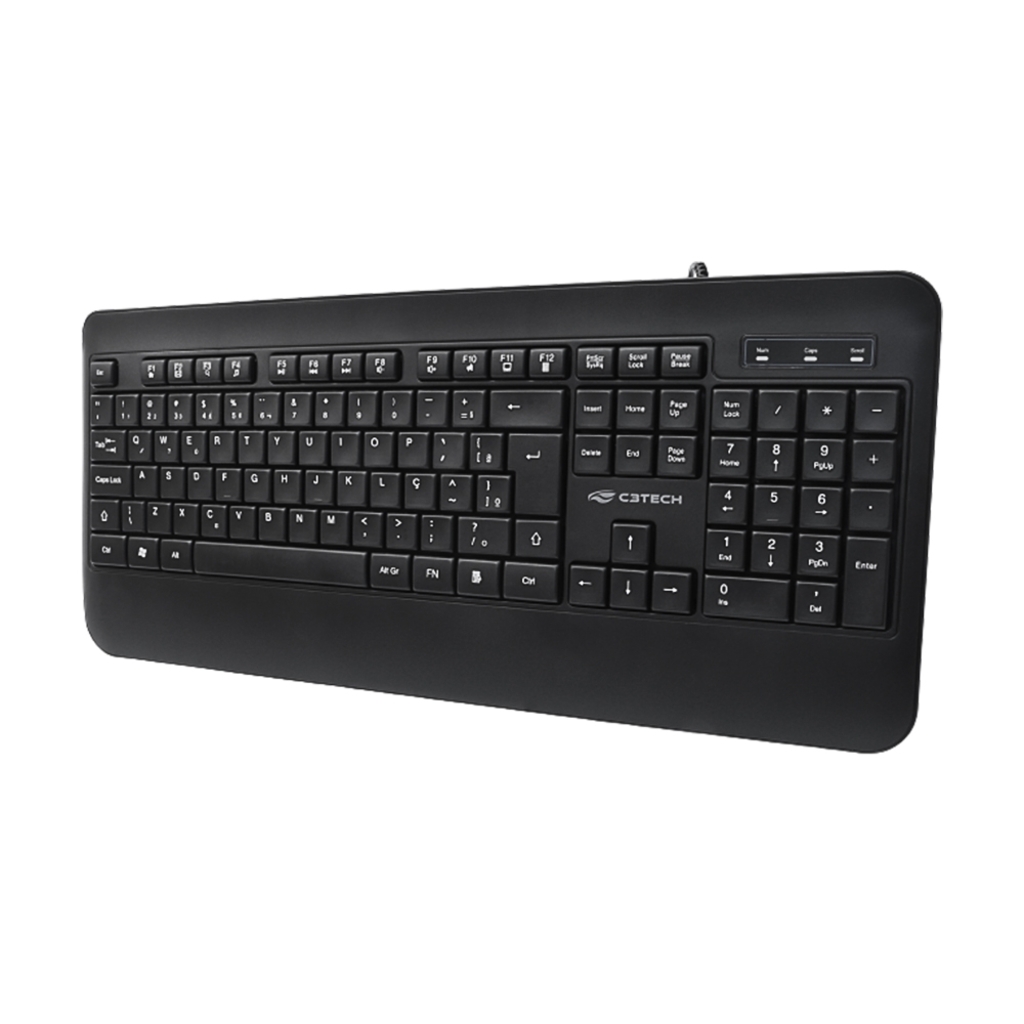 Teclado USB Multimídia C3tech Preto - KB-M100BK