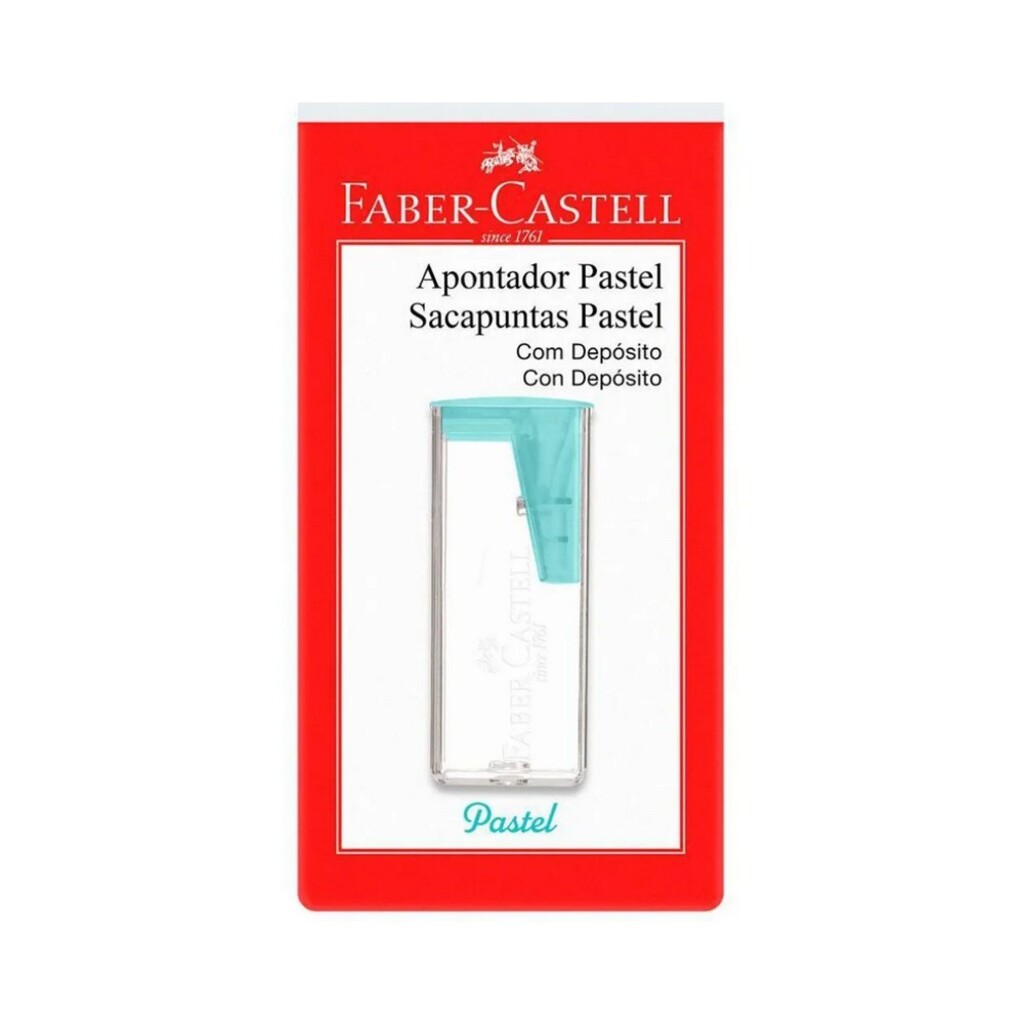 Apontador com Depósito Retangular Unitário Rosa - Faber-Castell - SM/125PASTELZF