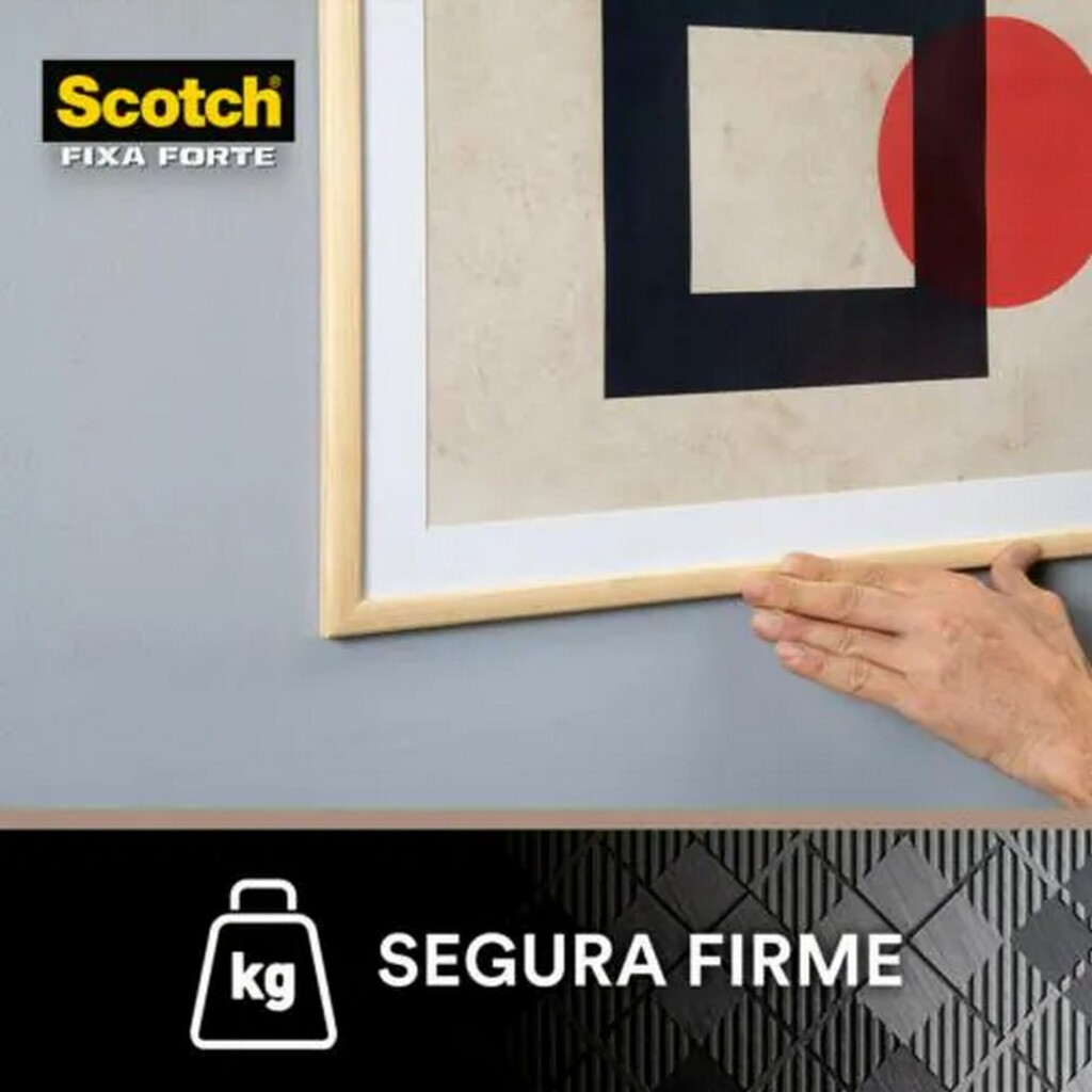 Fita Dupla Face de Espuma 12mm x 1,5 Metros Unitário Fixa Forte - Scotch 3M - HB004750178