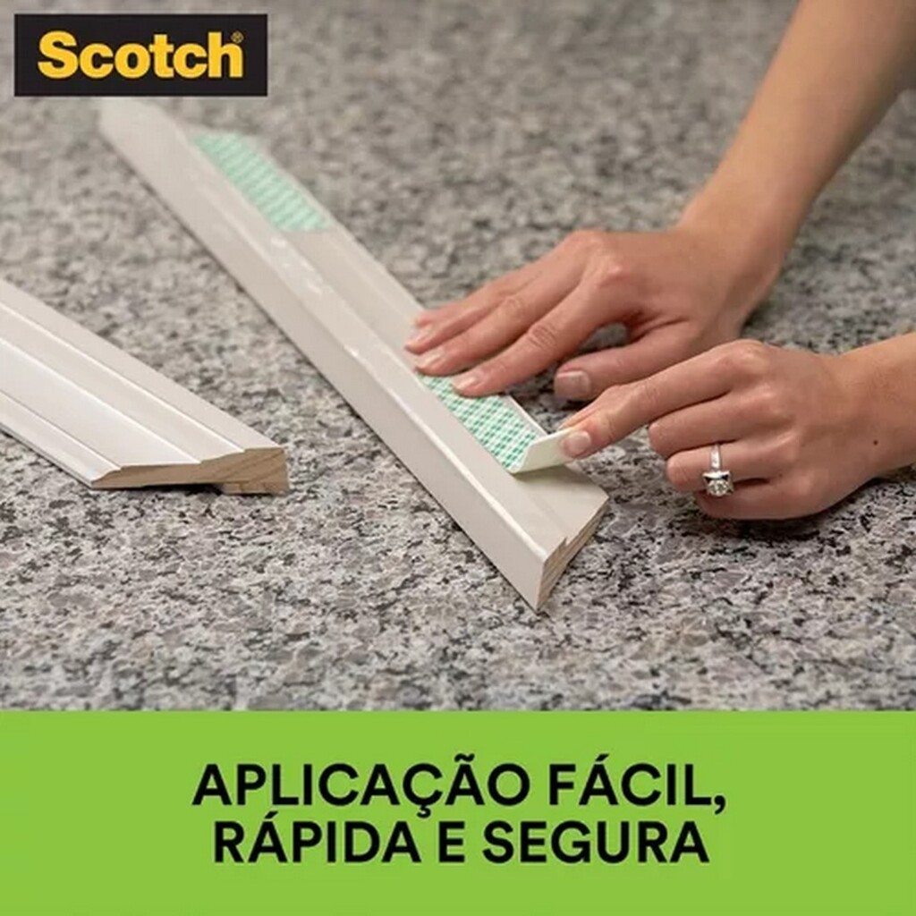 Fita Dupla Face de Espuma 12mm x 1,5 Metros Unitário Fixa Forte - Scotch 3M - HB004750178