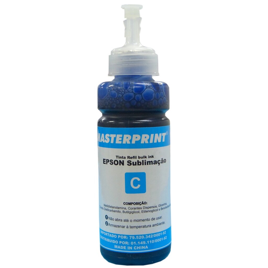 Tinta para Sublimação Bulk Ink Epson Cyan 100ml Masterprint - R-EY100C