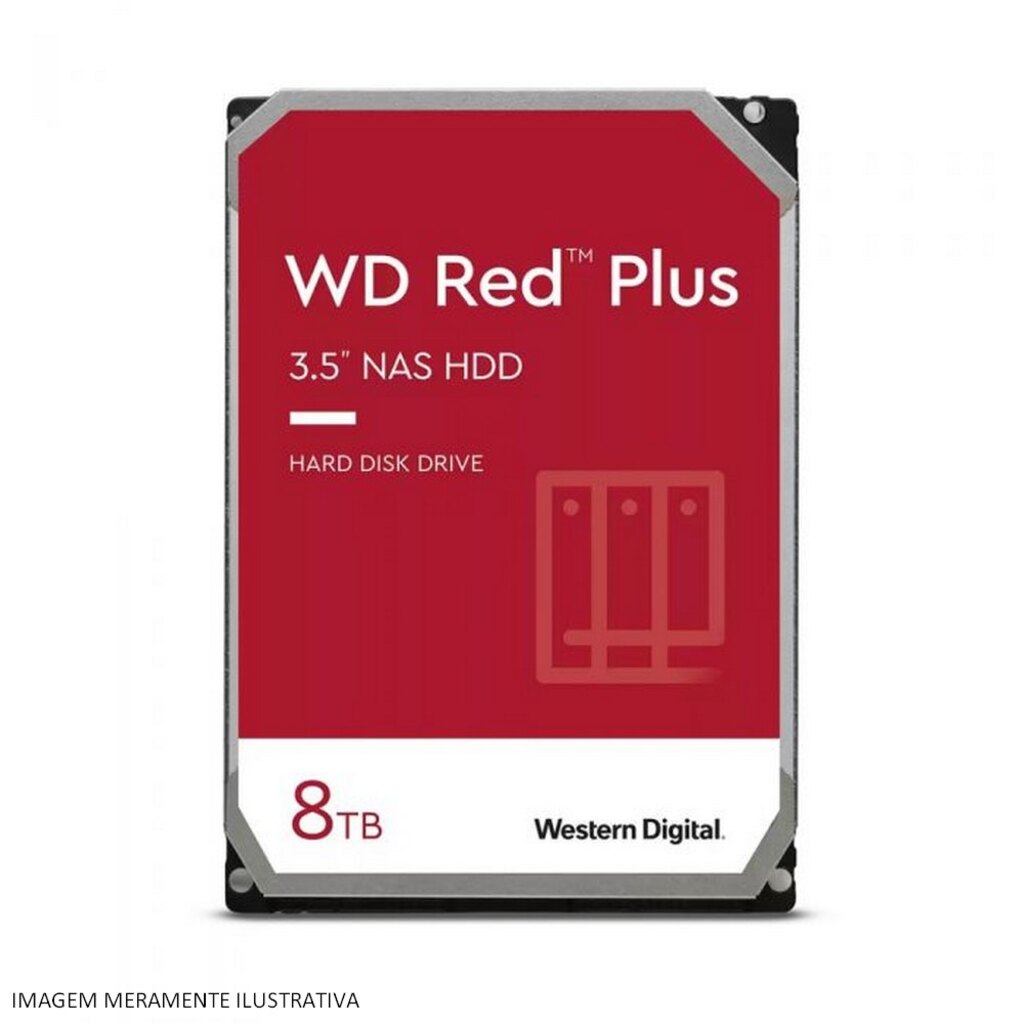 Hard Disk Servidor 8.0 TB Sata 3 Western Digital Red Nas 5640 RPM - WD80EFPX