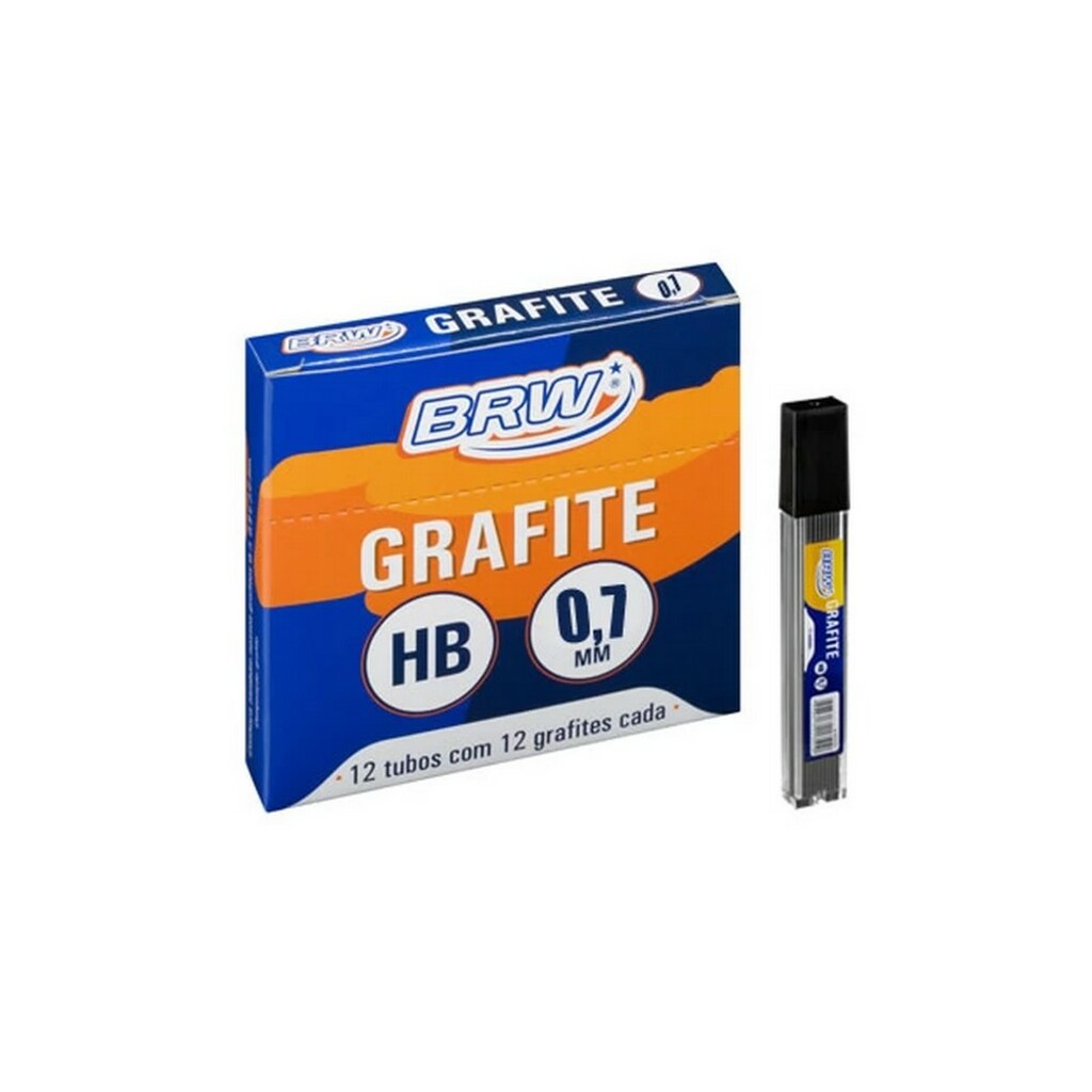 Grafite HB 0,7mm BRW Caixa com 12 Tubos - GF0701