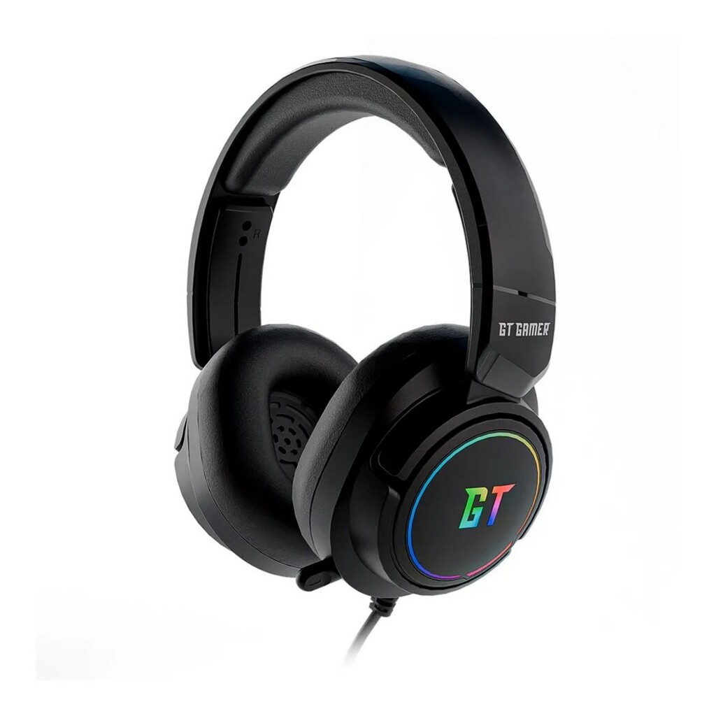 Fone de Ouvido Gamer Headset 7.1 NEBULA Goldentec Preto Conexão USB com Microfone - 60473