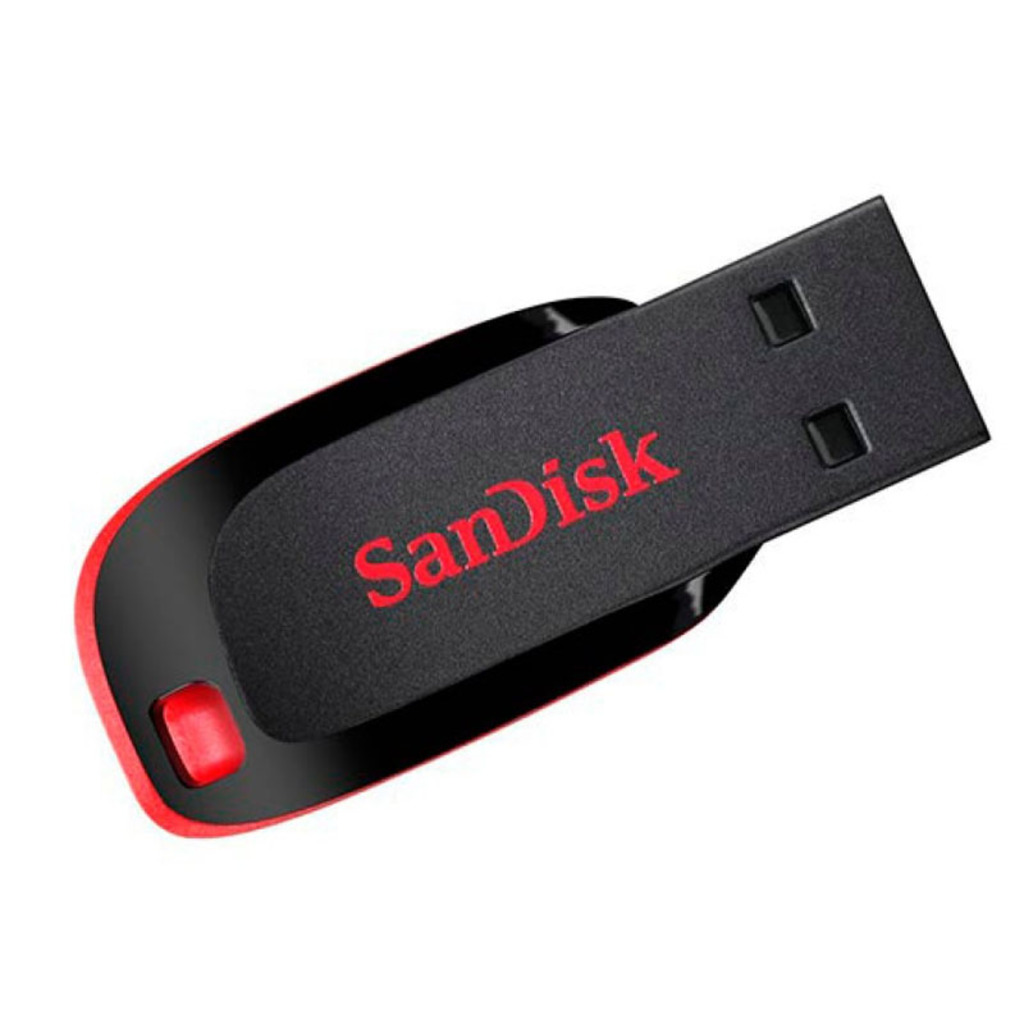 Pen Drive Sandisk 32GB Cruzer Blade Preto/Vermelho - SDCZ50032GB35