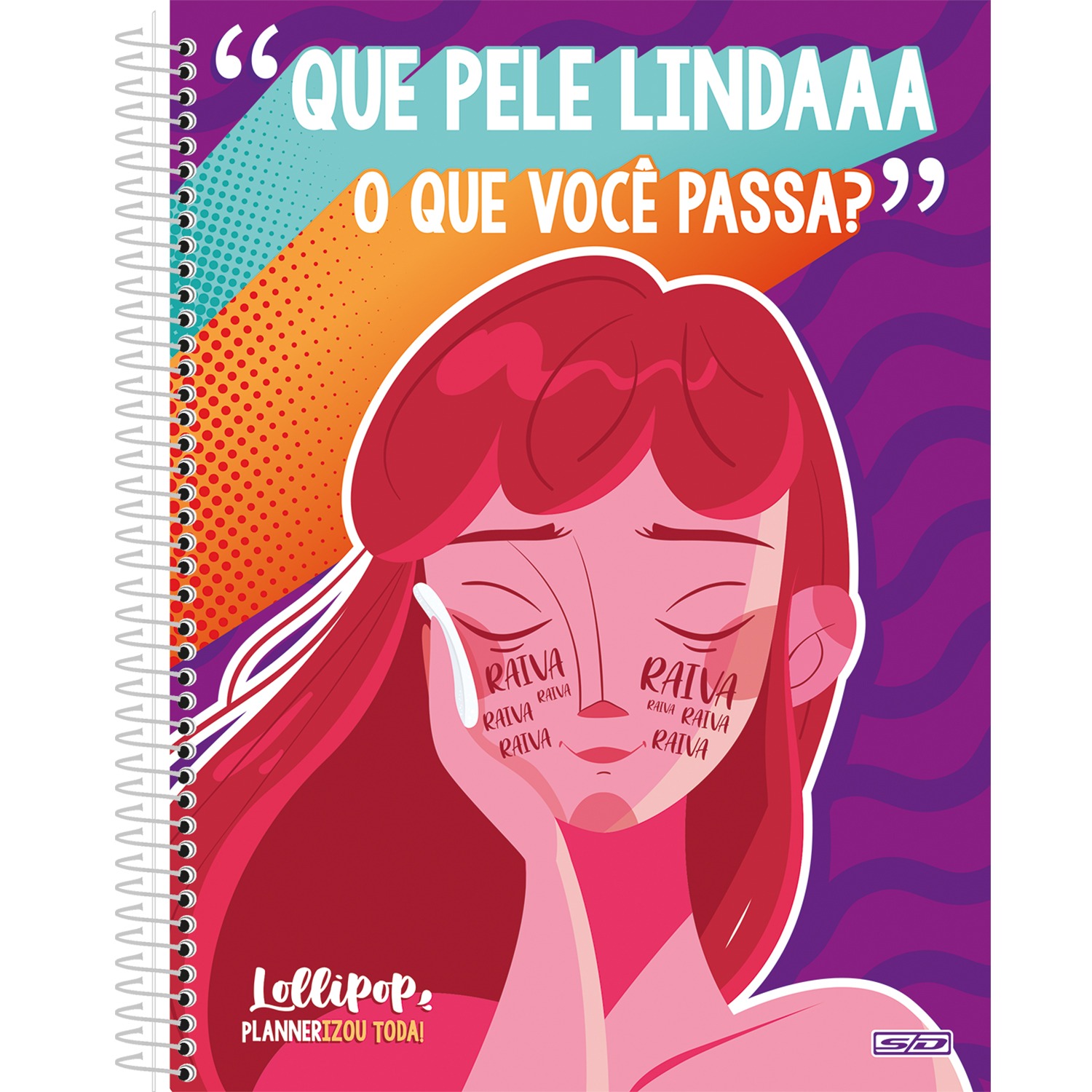 Planner São Domingos Lollipop Permanente Espiral 80 Folhas Sortido