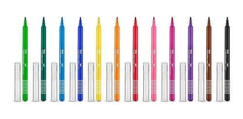 Caneta Hidrocor TRIS Ponta Dupla 24 Cores Dupla Mega