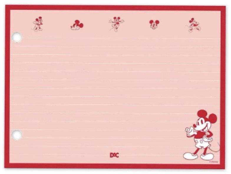 Refil para Fichário DAC Mini Ficheiro Mickey Teen com 80 Folhas