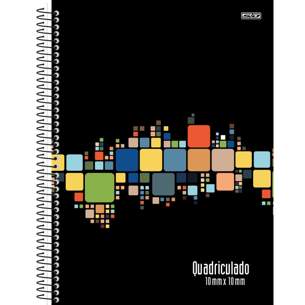 Caderno São Domingos Quadriculado Capa Dura Espiral 80 Folhas 10mm