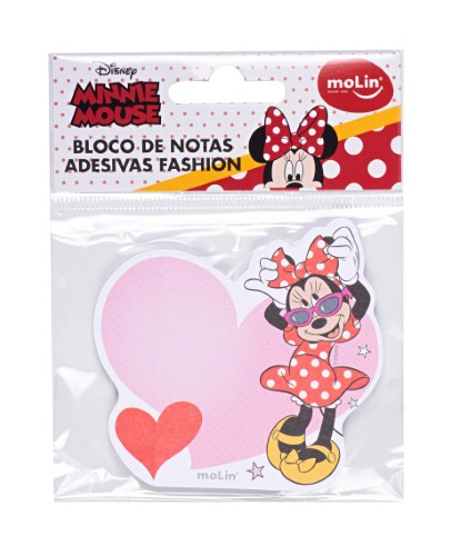 Bloco de Notas Molin Minnie Mouse Adesivas Fashion com 50 Folhas