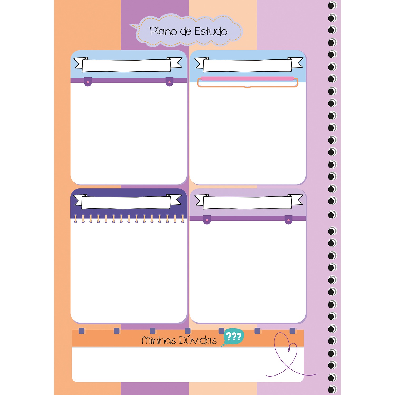 Planner São Domingos My Honey Permanente Espiral 86 Folhas Sortido