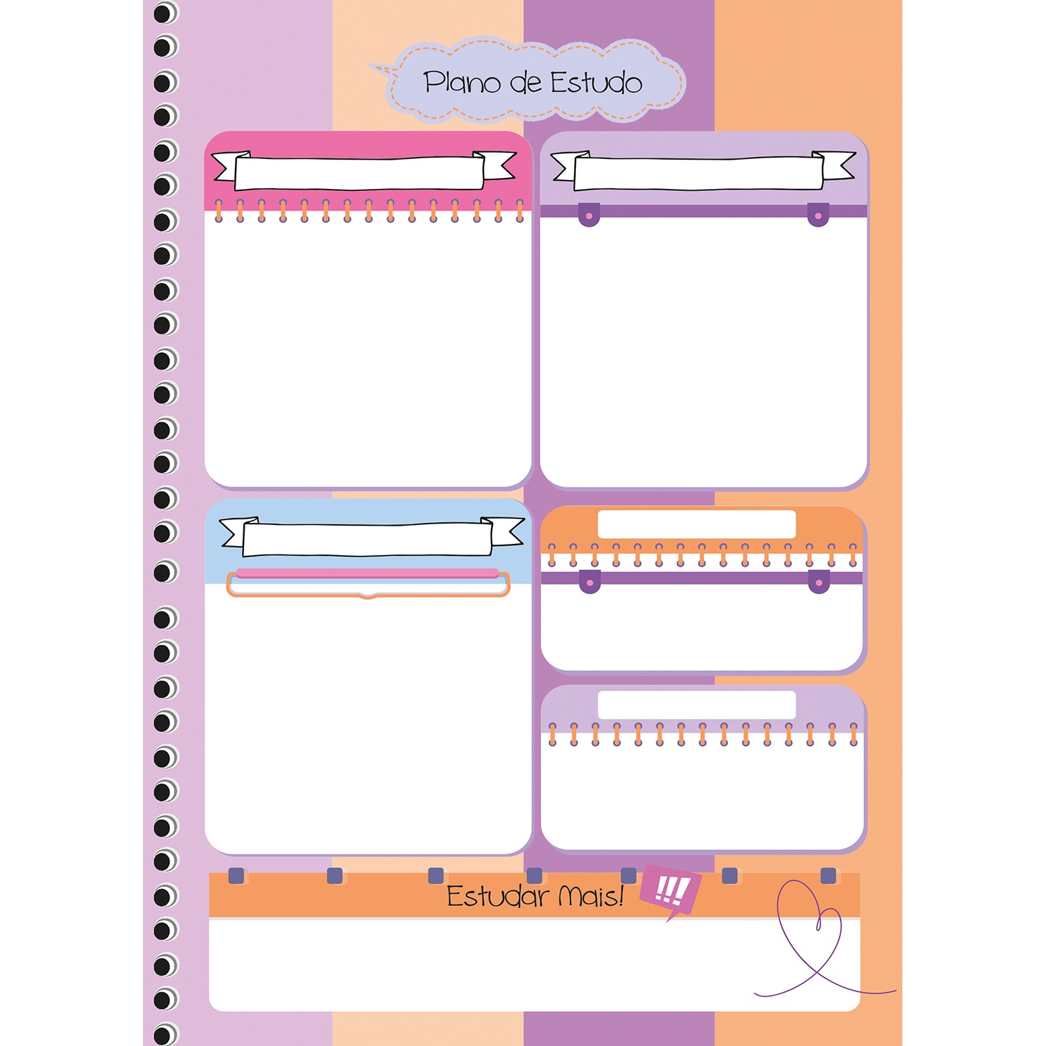 Planner São Domingos My Honey Permanente Espiral 86 Folhas Sortido