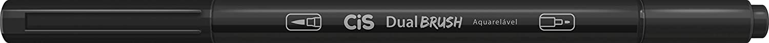 Caneta Brush CIS Dual Estojo com 06 Cores