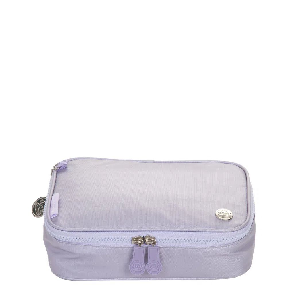 Estojo Escolar Sestini Paul Frank 2 Divisórias Lilás Metálico