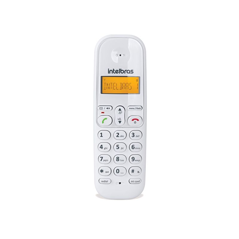 Telefone Sem Fio TS 3110 Branco e Vermelho Intelbras