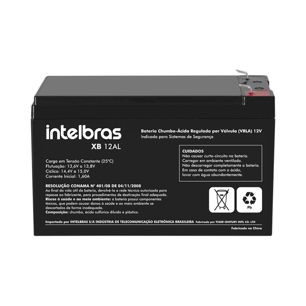 Bateria chumbo-ácido 12V Intelbras XB 12AL