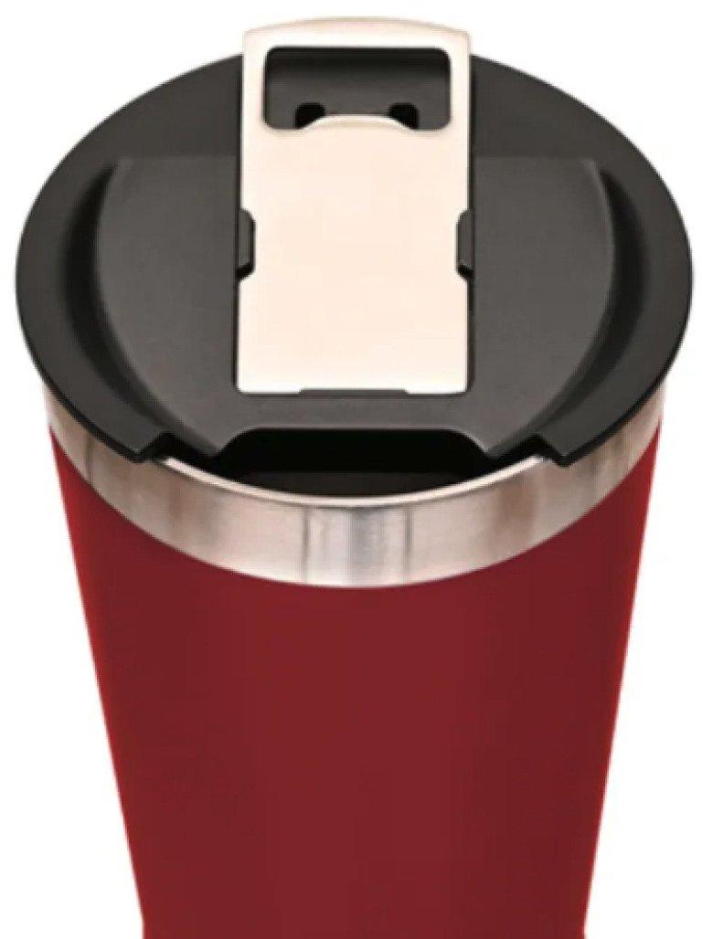 Copo Térmico 473 ml Aço Inox Com Tampa e Abridor vermelho
