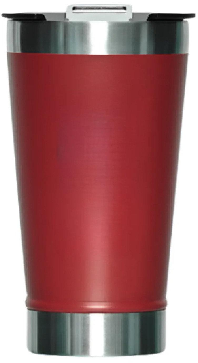Copo Térmico 473 ml Aço Inox Com Tampa e Abridor vermelho