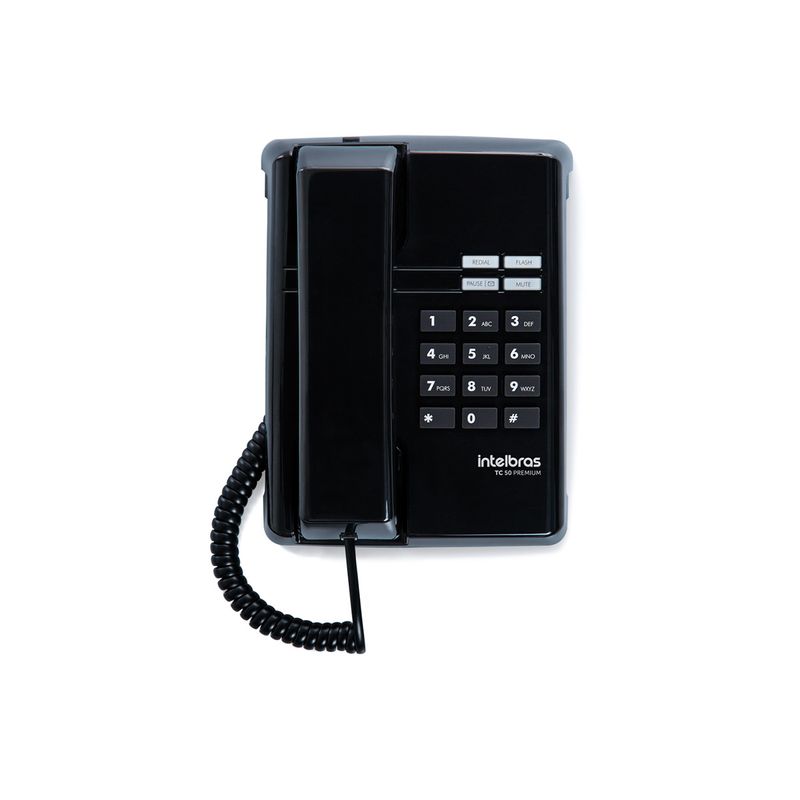 Telefone Preto Intelbras TC 50 Premium