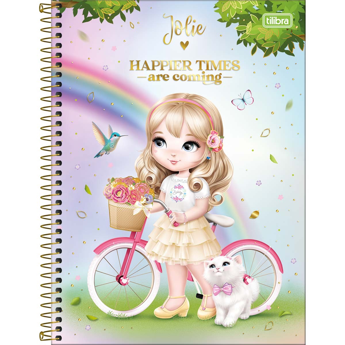 Caderno Universitário Tilibra Jolie Espiral Capa Dura 160 Folhas 10 Matérias Sortido