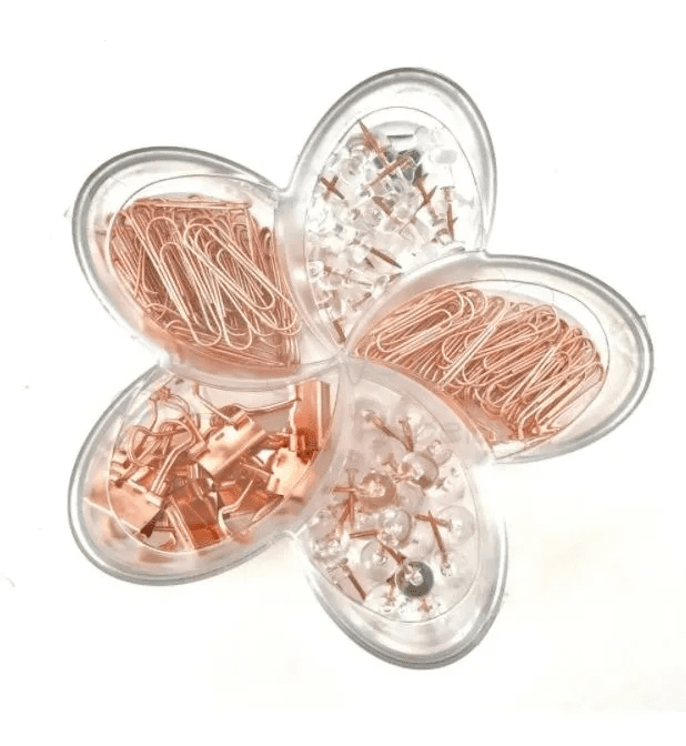 Kit Molin Clips Flor de Lotus Rose Gold Binder
