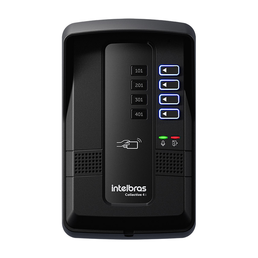 Central + Porteiro Coletivo Interligável Collective 4i Intelbras