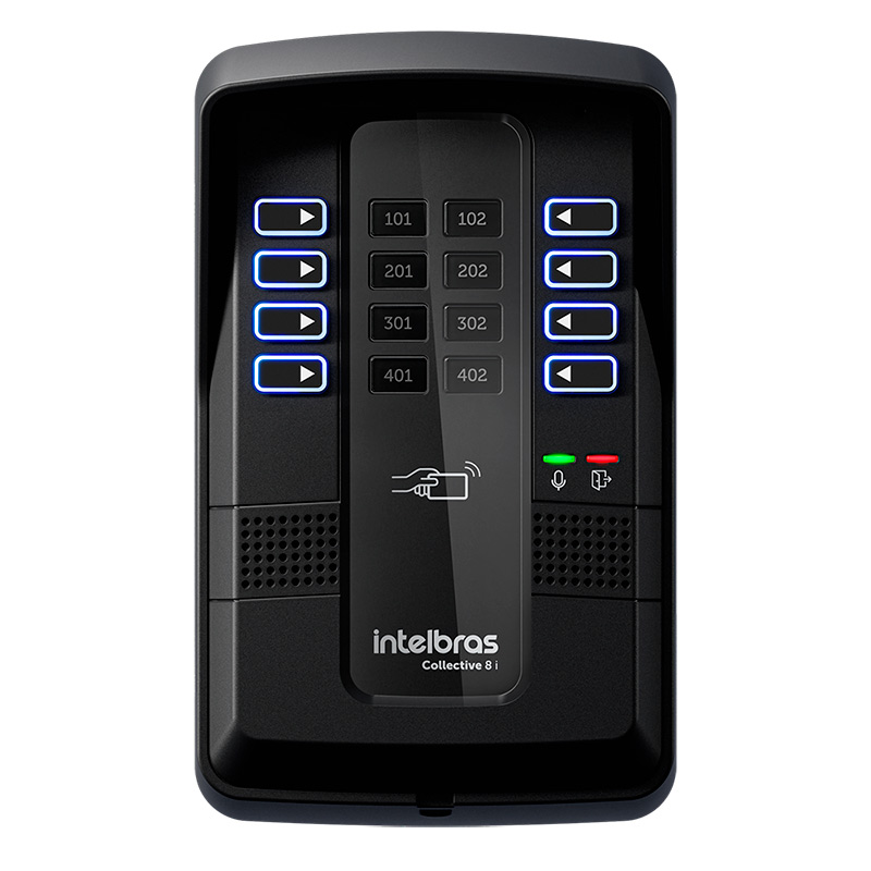 Central + Porteiro Coletivo Interligável Collective 8i Intelbras