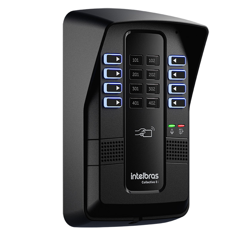 Central + Porteiro Coletivo Interligável Collective 8i Intelbras