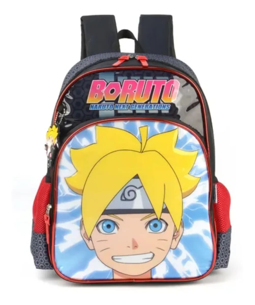 Mochila Costa Luxcel Naruto Boruto Grande com Detalhes