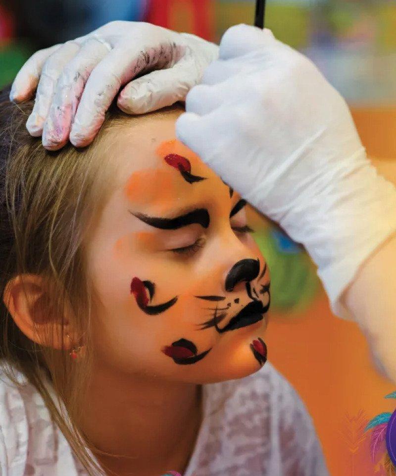 Tinta Pintura Facial Corporal Roll On 6ml Tinta da Alegria Brincadeira Carnaval Amarela