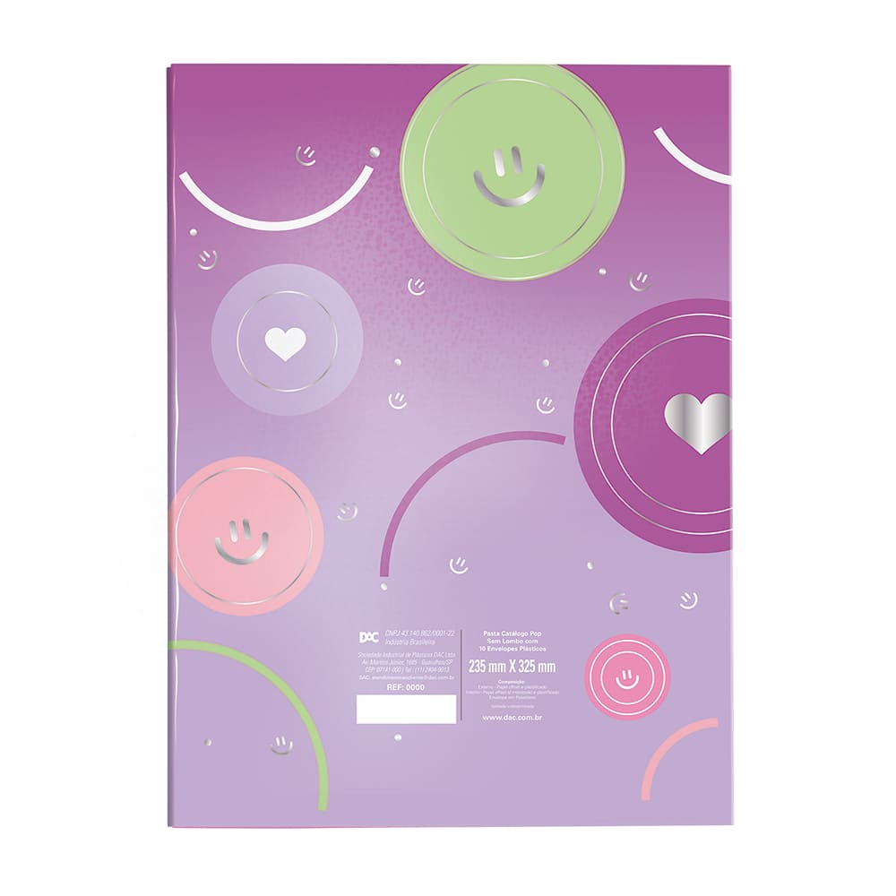 Pasta Catálogo DAC Pop Ofício com Lombo Ajustável + 10 Envelopes