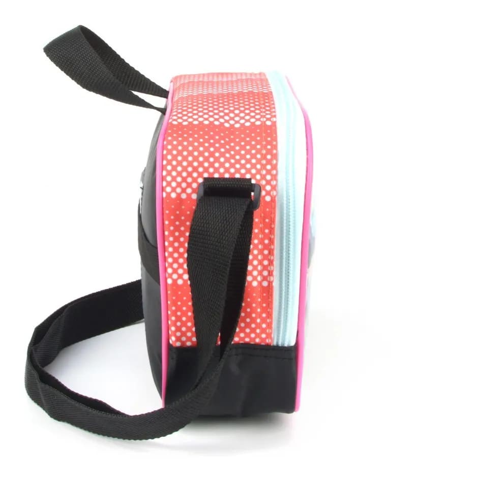 Lancheira Luxcel Boruto Produzida em Poliéster Pequeno Vermelho