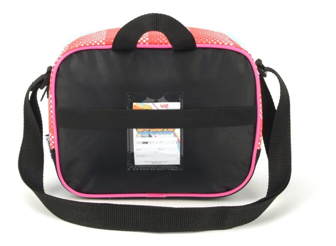 Lancheira Luxcel Boruto Produzida em Poliéster Pequeno Vermelho