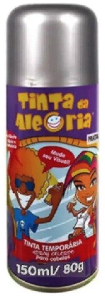 Tinta da Alegria Spray Colorido 120 ml Carnaval Prateado