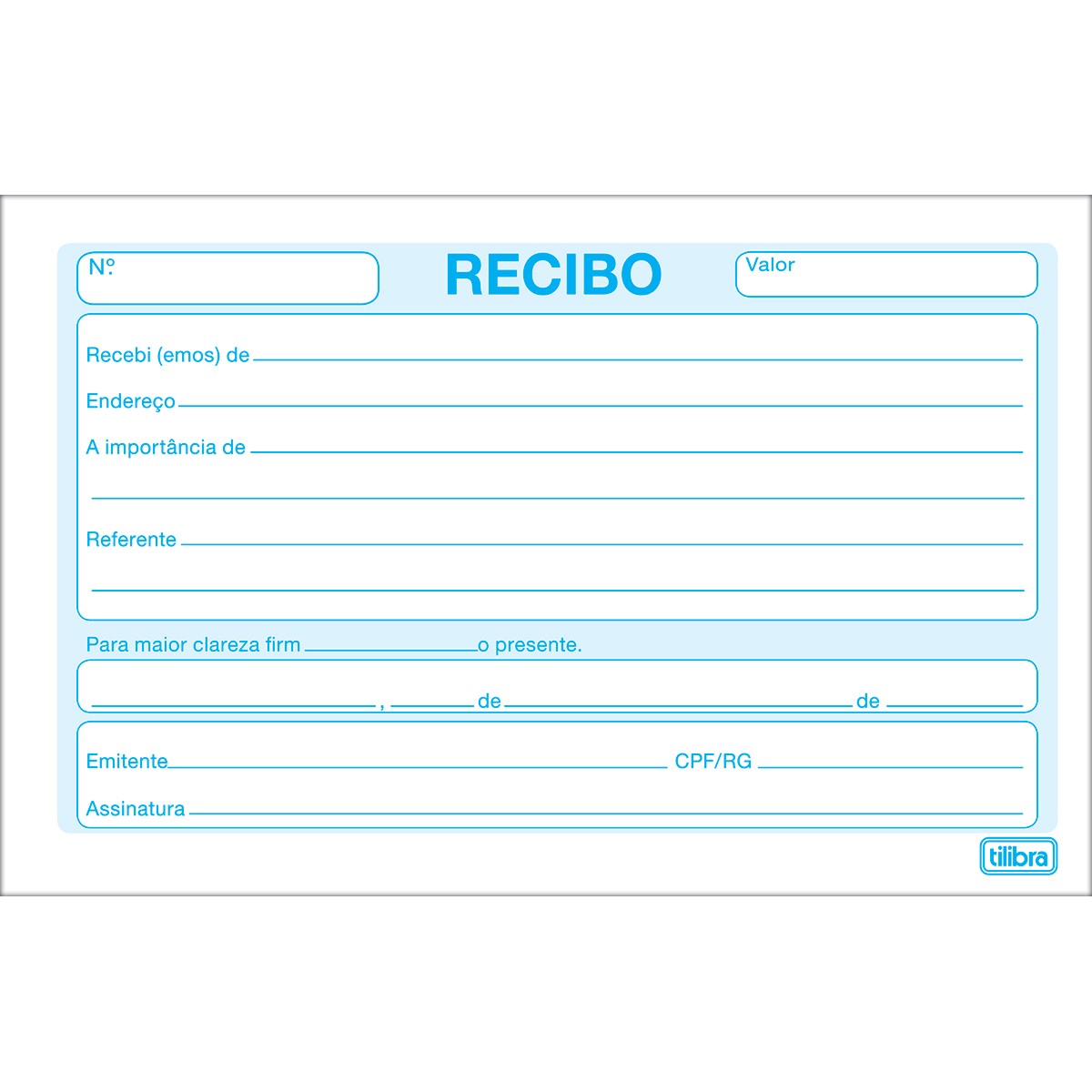 Recibo Comercial Tilibra com Canhoto 50 Folhas Pequeno