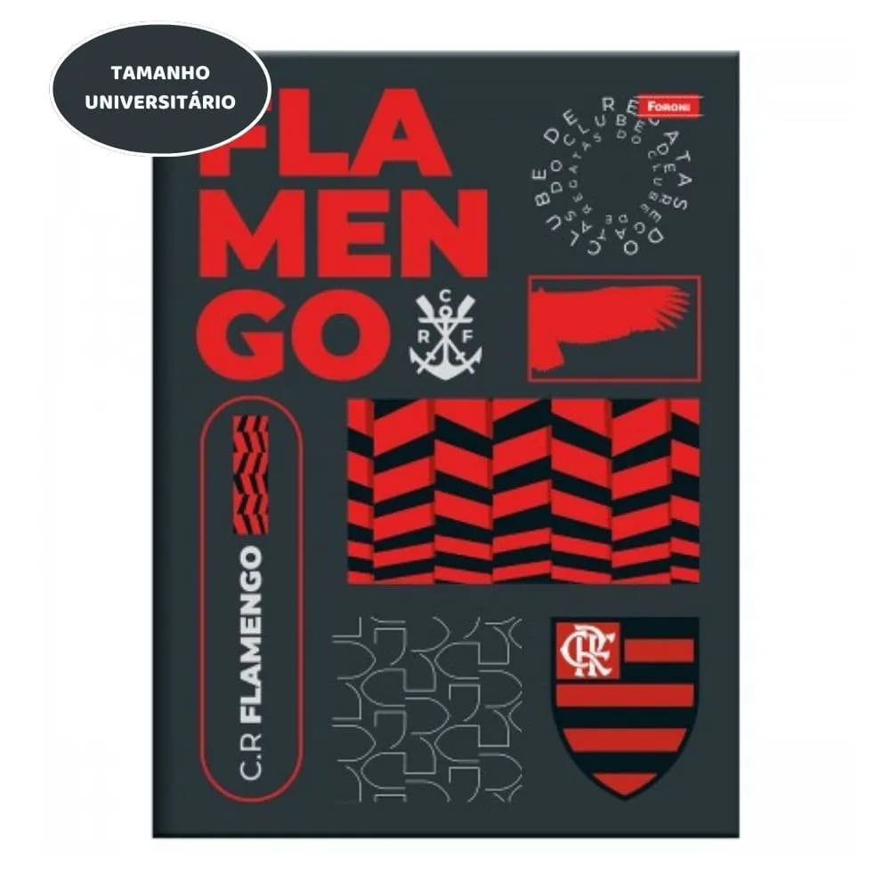 Caderno Brochura Foroni Flamengo Capa Dura 80 Folhas Sortido