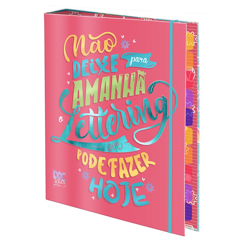 Caderno Fichário DAC Universitário Lettering 80 Folhas