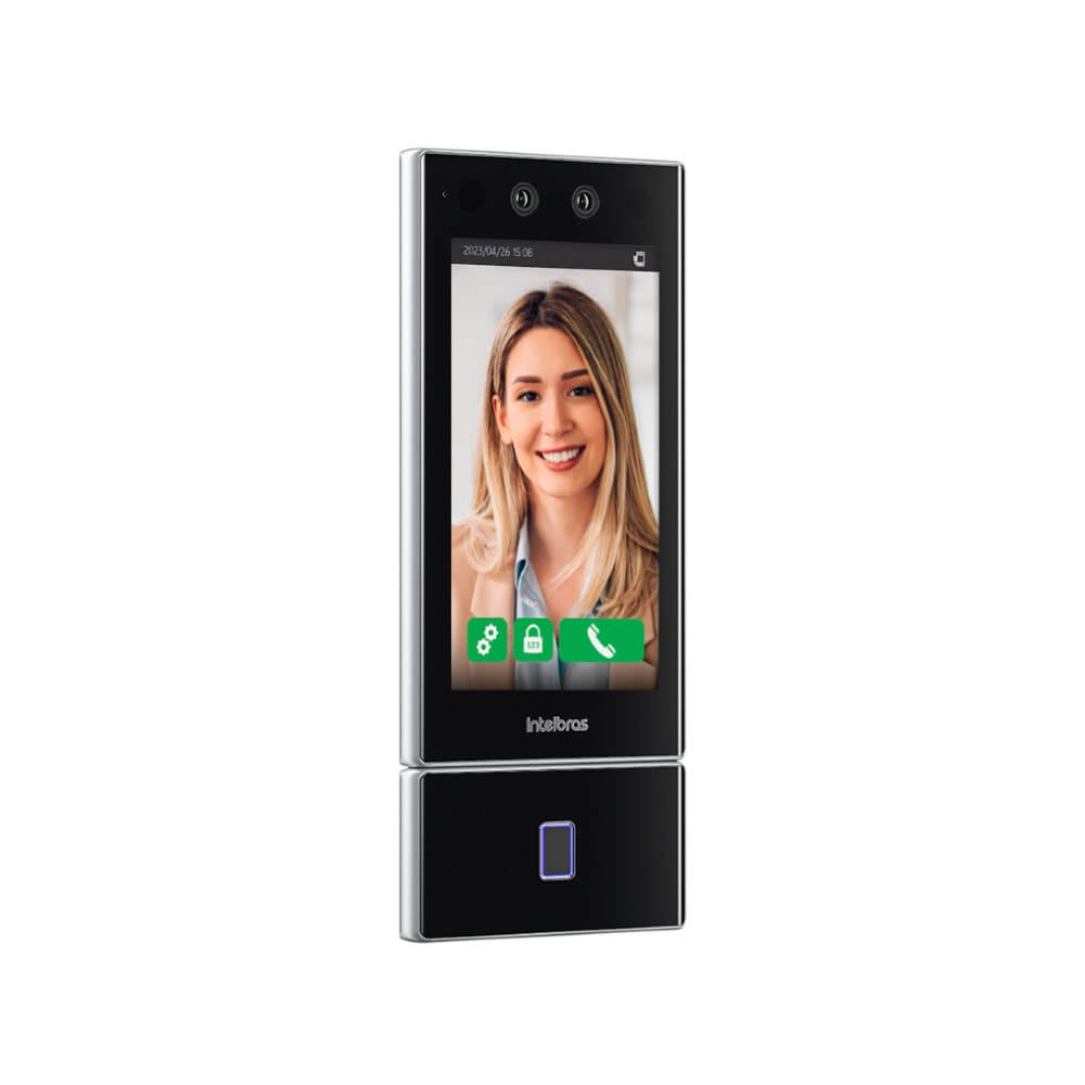 Controlador de Acesso Facial Com Biometria Digital SS 5542 MF W Intelbras