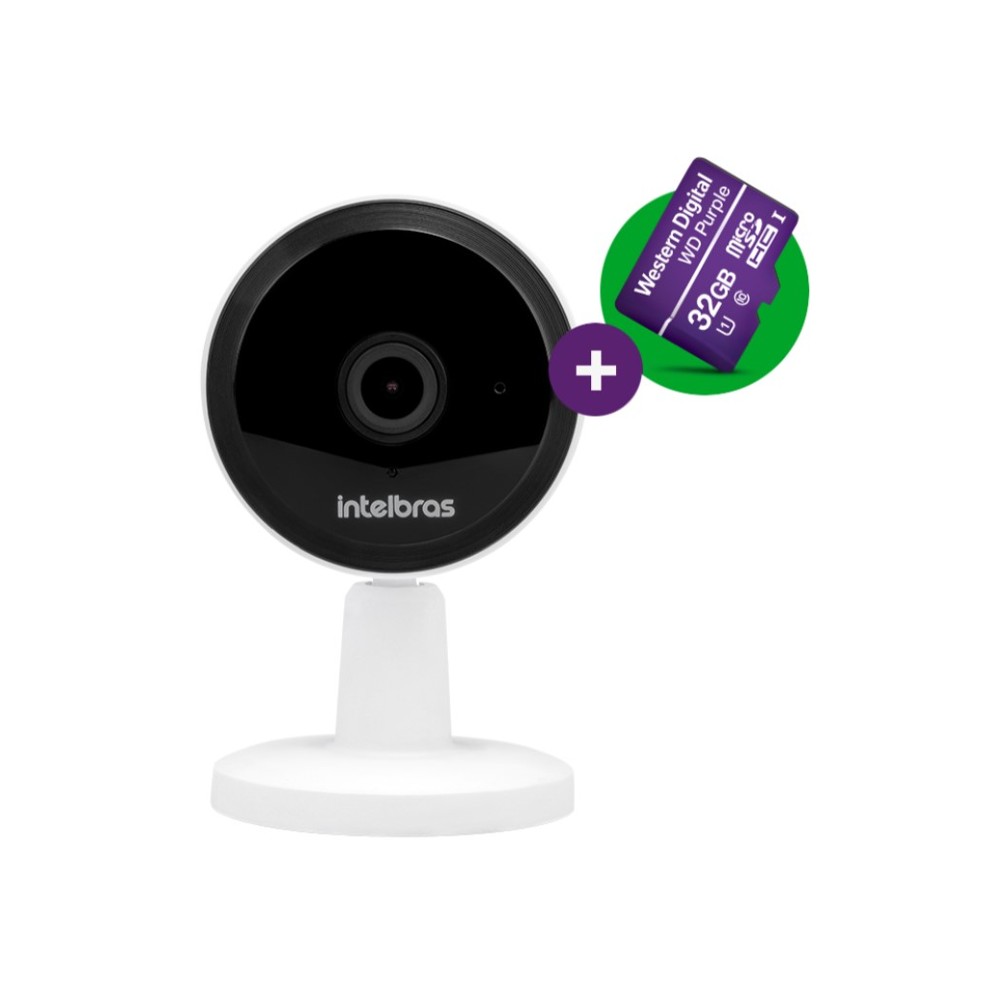 Câmera Interna Inteligente Wi-Fi Full HD Com MicroSD 32GB Intelbras iMX 1
