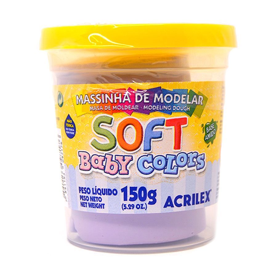 Massa de Modelar Acrilex Soft 150 Gramas Baby Colors