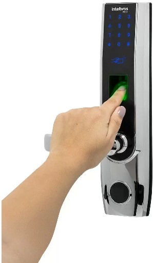 Fechadura Digital Embutir Intelbras FR 500 Esquerda